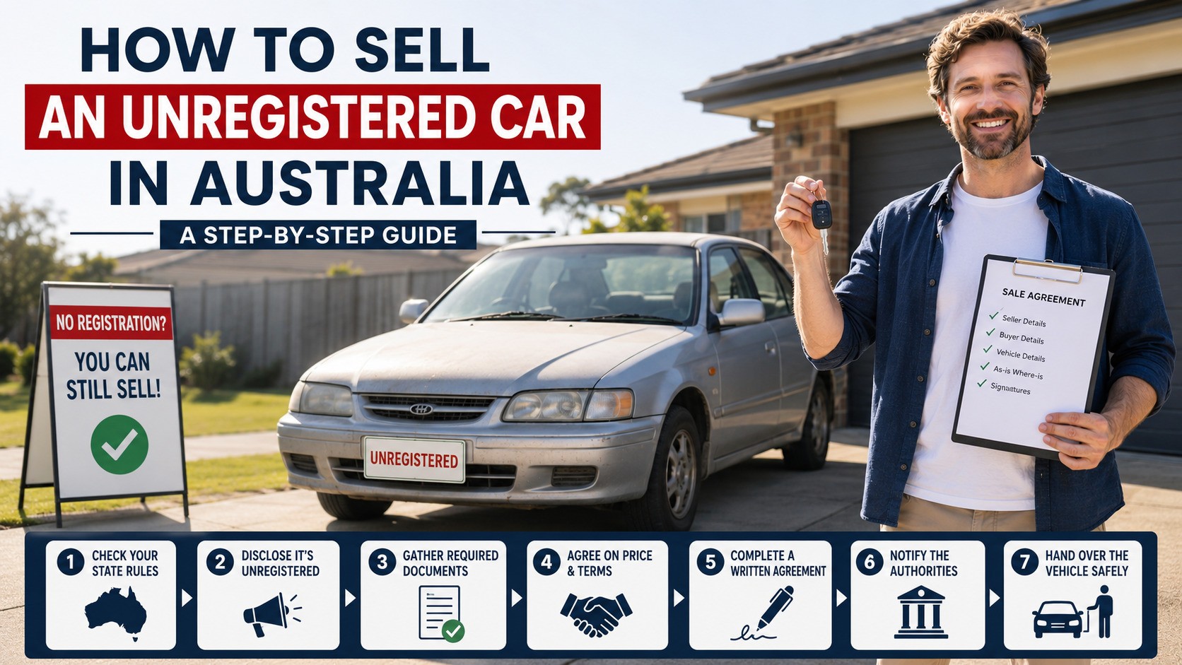 sell unregistered car